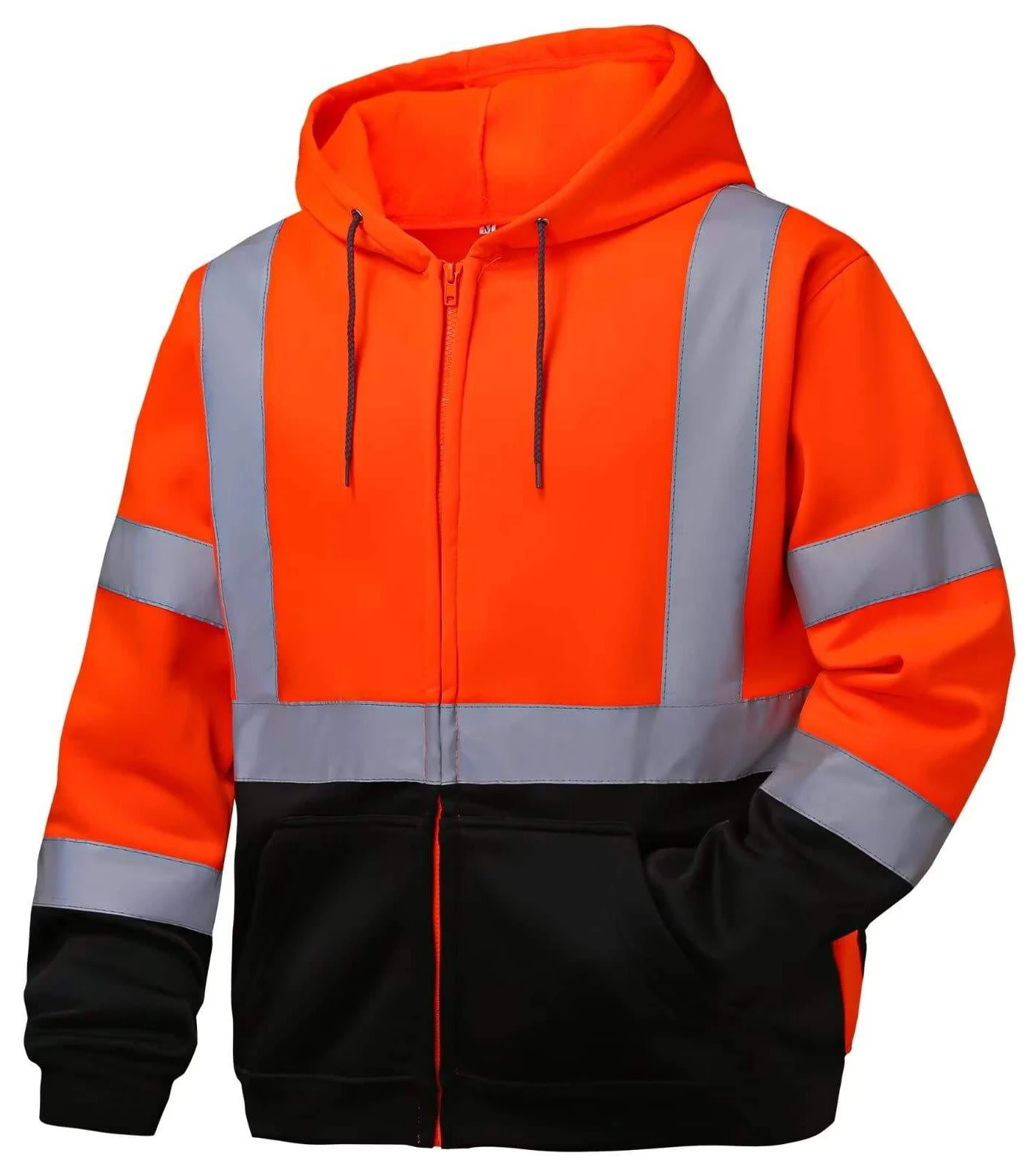 custom-hi-vis-orange-zip-up-hoodie-manufacturer
