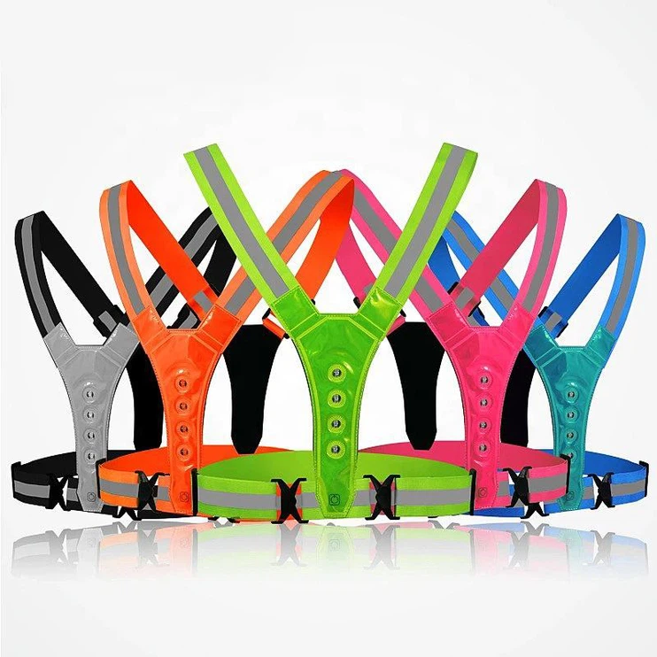 LED reflective belt manufacturer for wholesale adjustable running safety belt LED reflective belt manufacturer for wholesale adjustable running safety belt