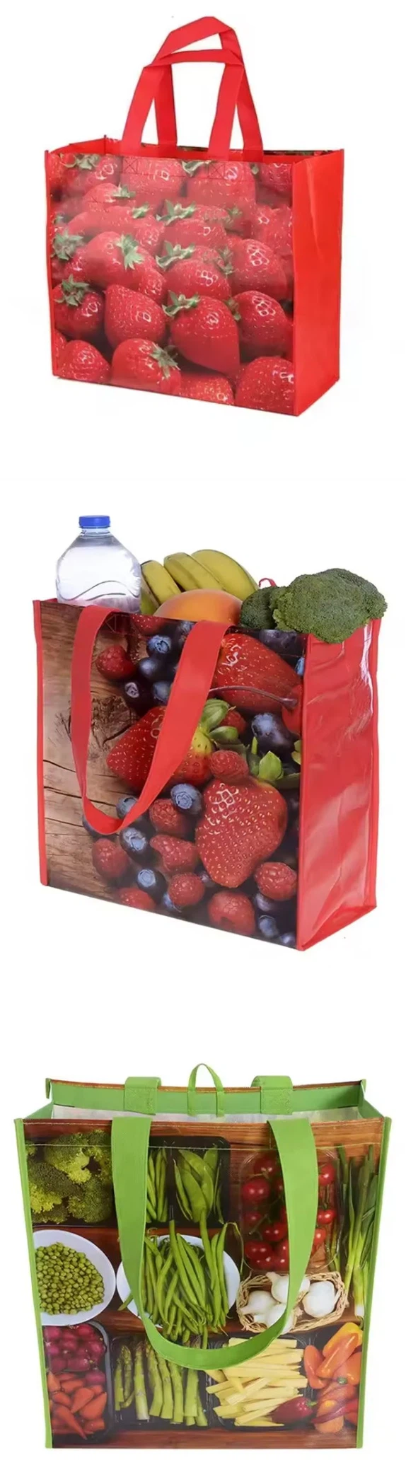 OEM reusable grocery shopping bag manufacturer with PP woven laminated full color printing OEM reusable grocery shopping bag manufacturer with PP woven laminated full color printing